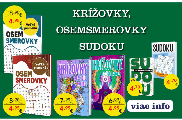 Krížovky, osemsmerovky, sudoku