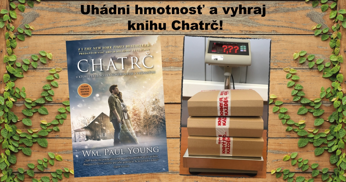 Uhádni hmotnosť a vyhraj knihu Chatrč s filmovou obálkou