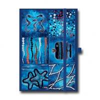 Poznámkový blok PB BIG s gumičkou - oceán (liňajkovaný)