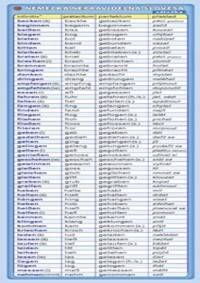 Záložka - Německá nepravidelná slovesa