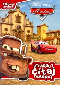Autá Filmový príbeh Vyfarbuj, čítaj, nalepuj