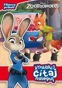 Zootropolis Filmový príbeh Vyfarbuj, čítaj, nalepuj