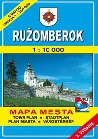 Ružomberok 1 : 10 000 Mapa mesta Town plan Stadtplan Plan miasta Várostérkép