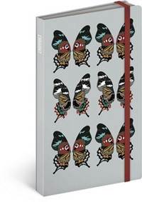 Notes s gumičkou Motýl