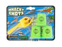 Whacky Shots 9,5cm s doplňky Fireball žlutý na kartě