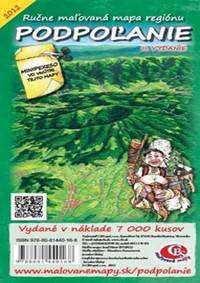 Ručne maľovaná mapa regiónu Podpoľanie