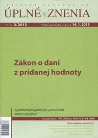 UZZ 2/2013 Zákon o dani z pridanej hodnoty