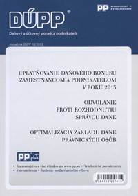 DUPP 10/2013 Uplatňovanie daňového bonusu zamestnancom a podnikateľom v roku 2013
