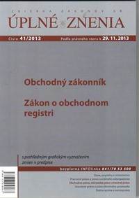 UZZ 41/2013 Obchodný zákonník, Zákon o obchodnom registri