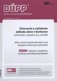 DUPP 11-12/2014  účtovanie a vyčíslenie základy dane v konkurze