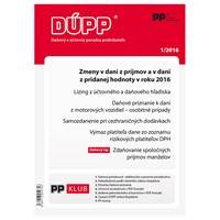 DUPP 1/2016 Zmeny v dani z prijmov a v dani z pridanej hodnoty v roku 2016
