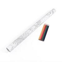 Relaxační omalovánkový plakát s pastelkami