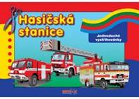 Hasičská stanice - Jednoduchá vystřihovánka