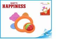 Kousátko medvídek 11x9cm s chrastítkem