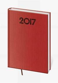 Diár 2017 denný A5  Madeira- červená