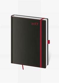 Black Red - diár 2017 týždenný B6 s putkom na prepisku