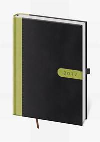 Diár 2017 denný A5 Bora - čierno/zelený