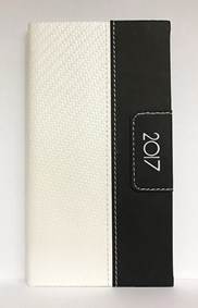 Erie - diár 2017 týždenný vreckový - bielo/čierny