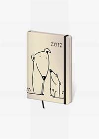 Diár 2017 týždenný vreckový Vario s gumičkou - Doggie