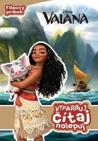 Vaiana Vyfarbuj, čítaj, nalepuj