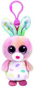 Plyš očka přívěšek růžový králík