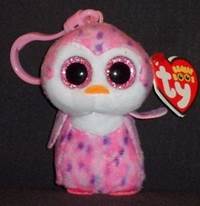 Plyš očka přívěšek růžový tučňák