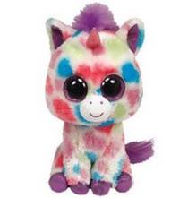 Plyš očka velký jednorožec puntíky