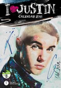 Justin Bieber - nástěnný kalendář 2018