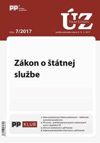 UZZ 7/2017 Zákon o štátnej službe