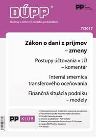 DUPP 7/2017 Zákon o dani z príjmov - zmeny