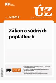 UZZ 14/2017 Zákon o súdnych poplatkoch
