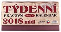 Týdenní pracovní retro kalendář midi 2018