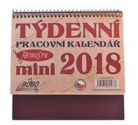 Týdenní pracovní retro kalendář mini 2018