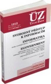 ÚZ 1212 Svobodný přístup k informacím, Informatika, eGovernment