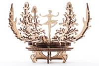 Dřevěný mechanický model Květina šperkovnice