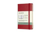 Moleskine: Plánovací zápisník 2019 tvrdý červený S