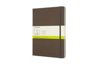 Moleskine: Zápisník tvrdý čistý hnědý XL