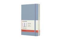 Moleskine: Diář 2019 denní tvrdý světle modrý L