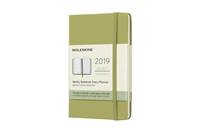 Moleskine: Plánovací zápisník 2019 tvrdý světle zelený S