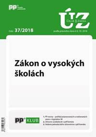 UZZ 37/2018 Zákon o vysokých školách