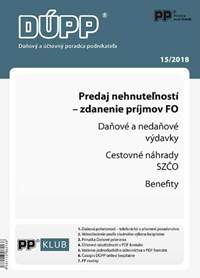 DUPP 15/2018 Predaj nehnuteľností - zdanenie príjmov FO