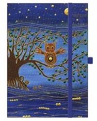 Poznámkový blok PB BIG s gumičkou - sova (liňajkovaný)