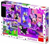 Puzzle Den s Minnie 3x55 dílků