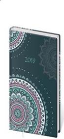 Diář 2019 A6 LYRA týdenní s gumičkou Mandala
