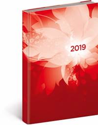 Denní diář Cambio 2019, červený, 15 x 21