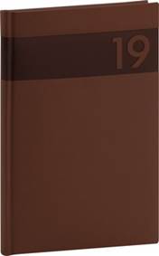 Týdenní diář Aprint 2019, hnědý, 15 x 21