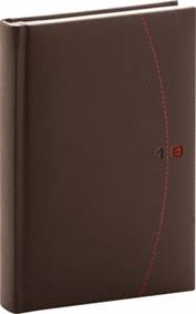 Denní diář Tailor 2019, hnědý, 15 x 21 c