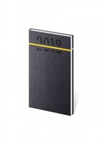 Diář 2018 kapesní Stripes žlutý