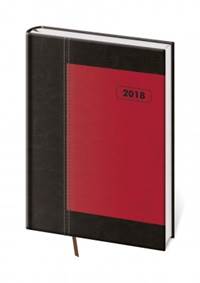 Diář 2018 týdenní A5 Duel černý s červeným st