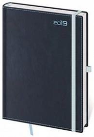 Diář 2019 denní A5 Double Blue s poutkem